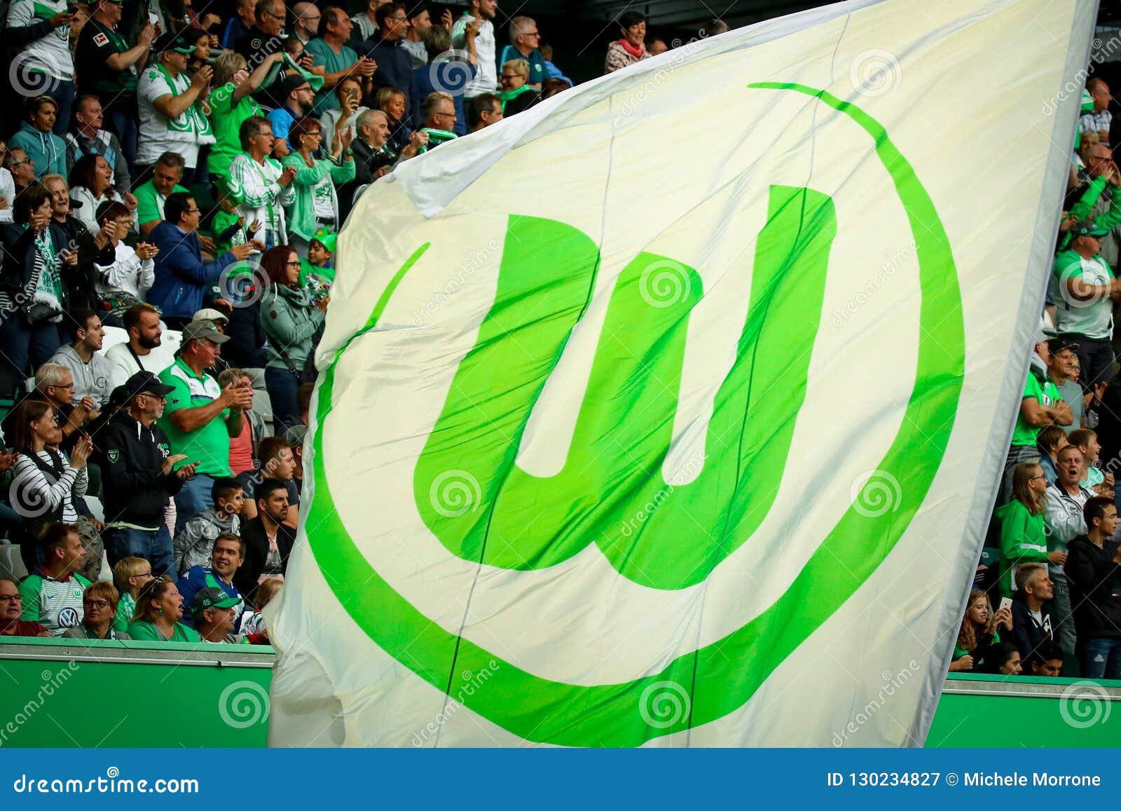 Large Flag the VfL Wolfsburg Fans Editorial Photography - Image of germany, football: 130234827