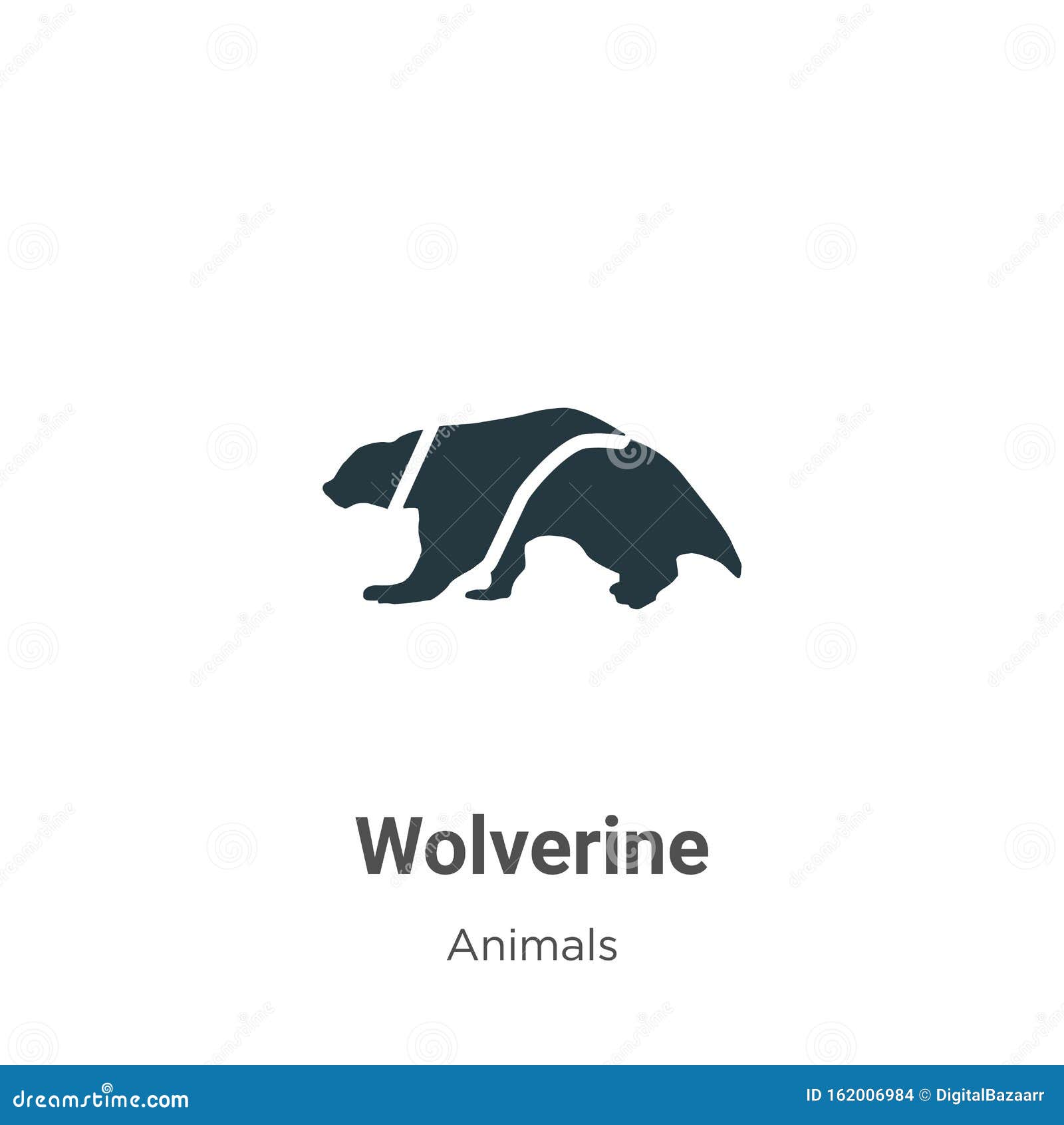 Download Wolverine Vector Icon On White Background. Flat Vector ...