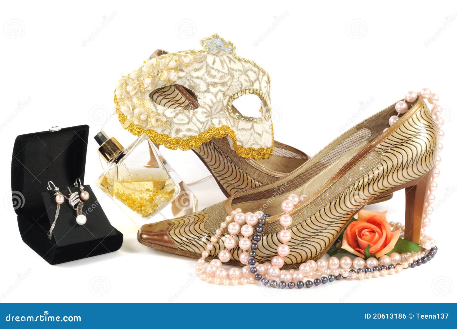 Woman accessory stock photo. Image of beads, sandal, mask 20613186
