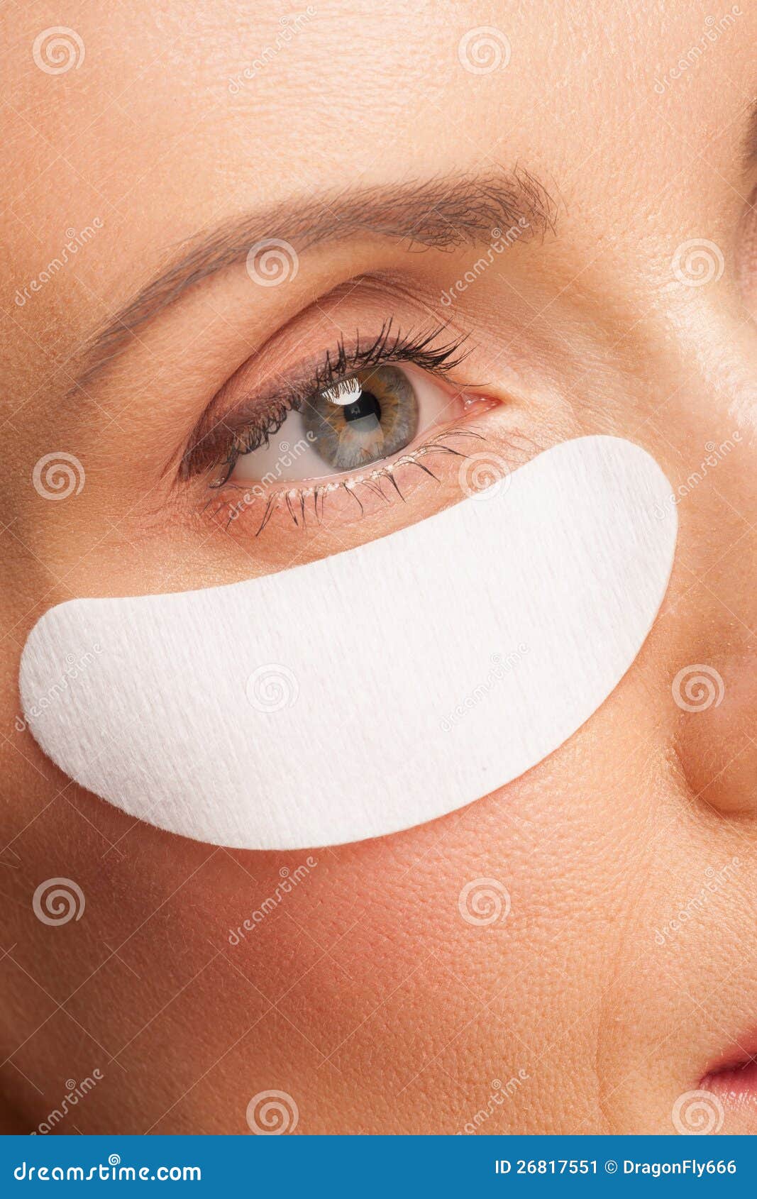 Woman Applying Gel Eye Mask Stock Image Image of aged, mask 26817551