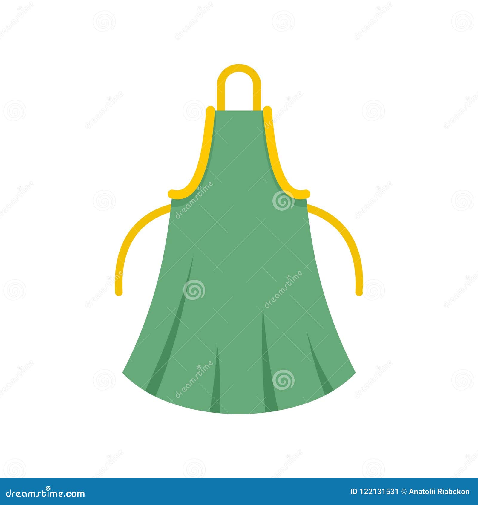 Woman Apron Icon, Flat Style Stock Vector - Illustration of cook