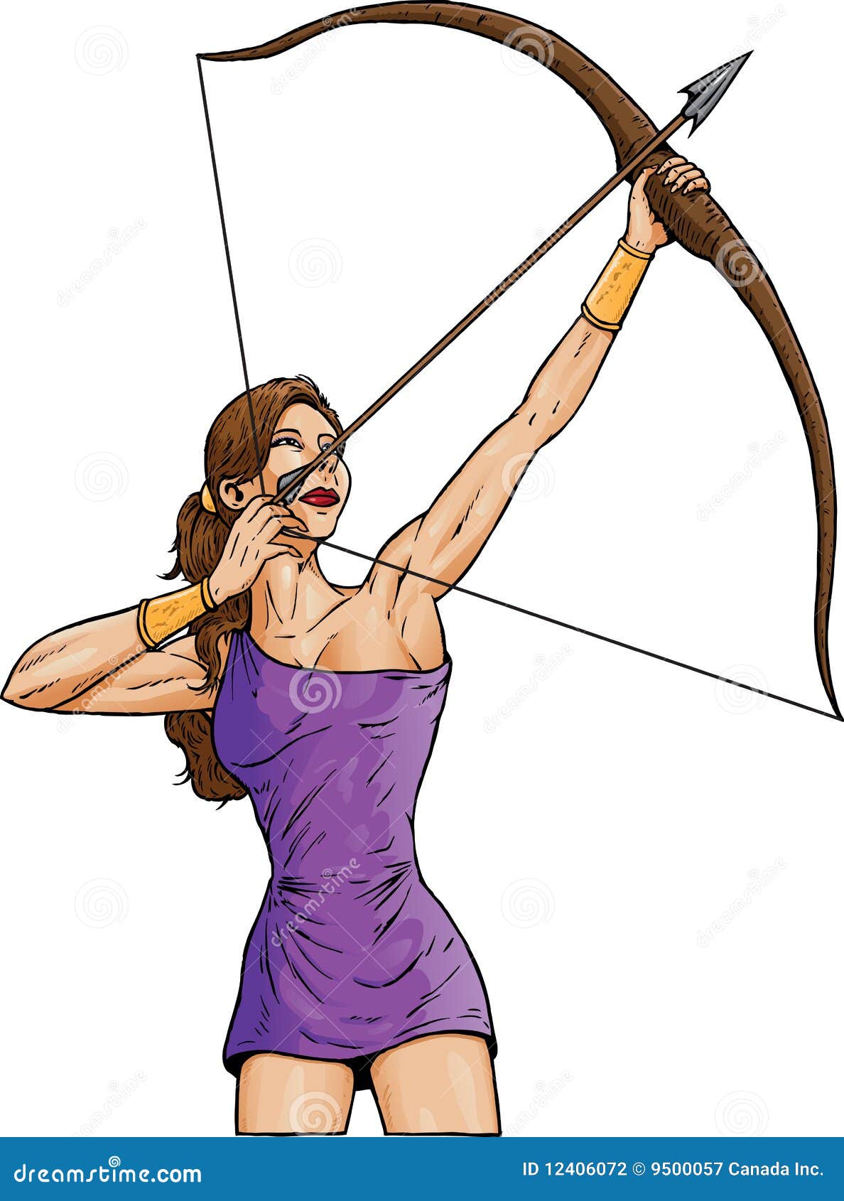 Woman Archer stock vector. Illustration of soldier, archer 12406072