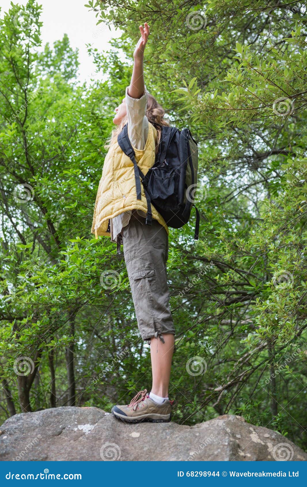 Woman with Arms Stretched Out Stock Photo Image of calm, peaceful