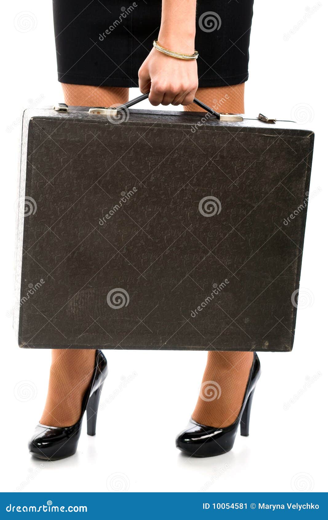 Woman and attache case stock image. Image of businesswoman 10054581