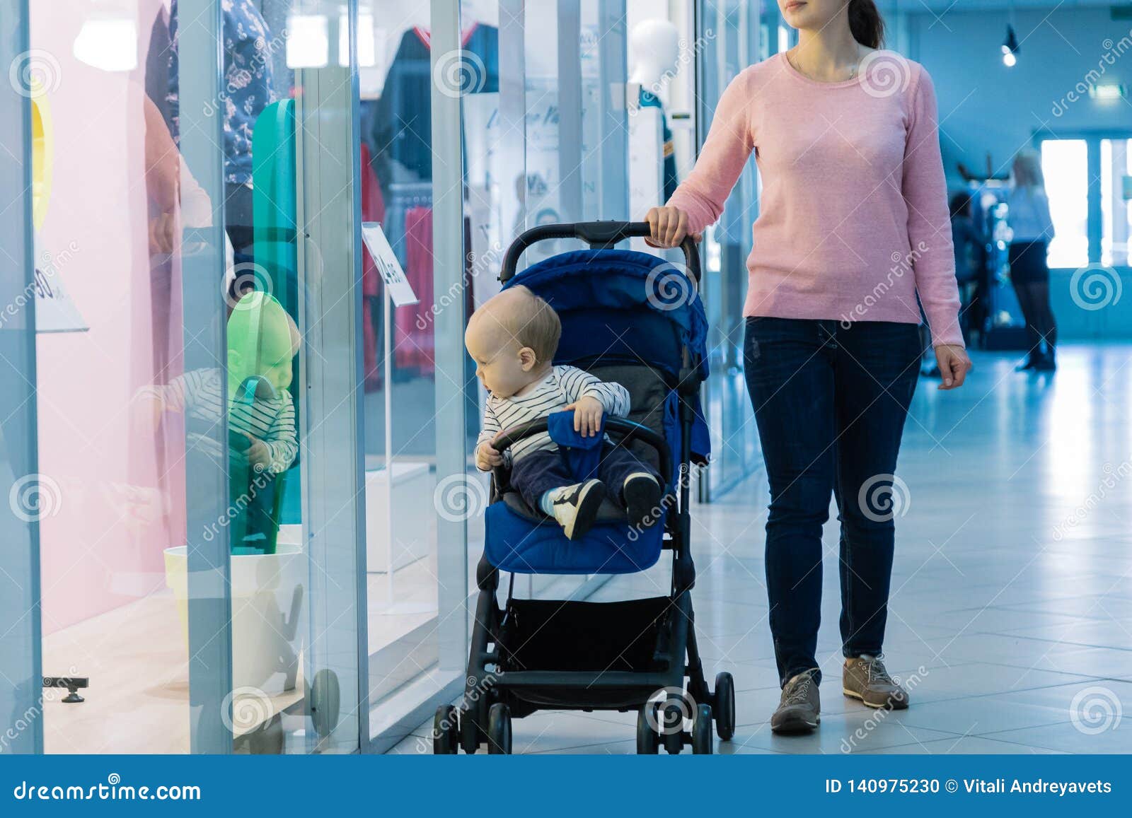 shopping with a stroller