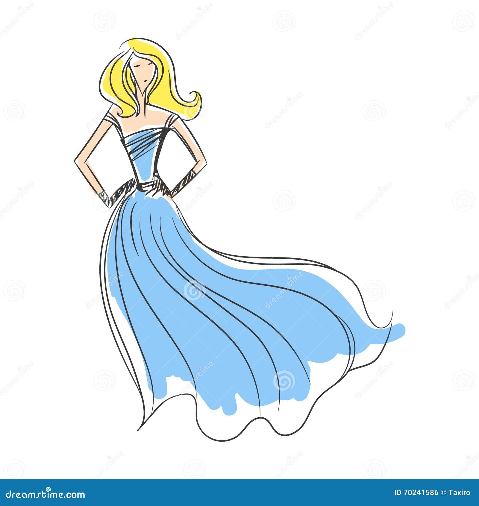 Girl Ball Gown Celebrates Her 15 Stock Illustration 2097156694 |  Shutterstock