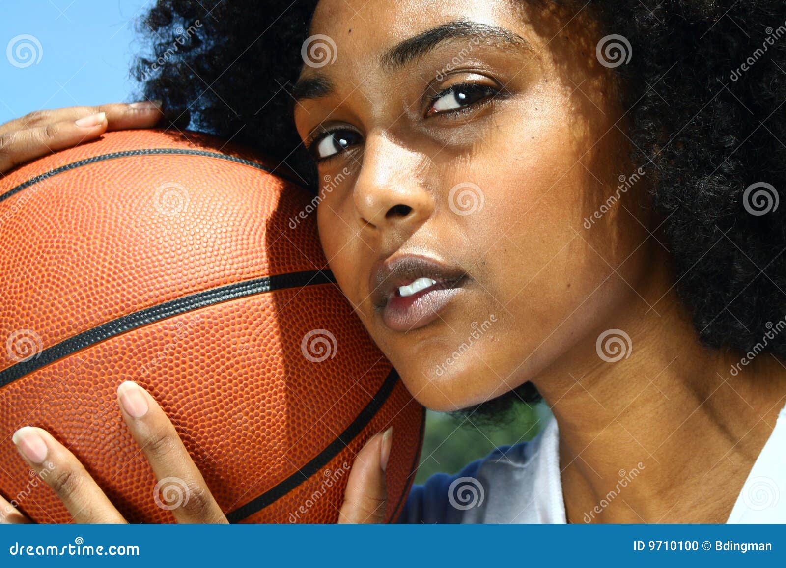 Woman with Basketball stock photo. Image of recreation 9710100