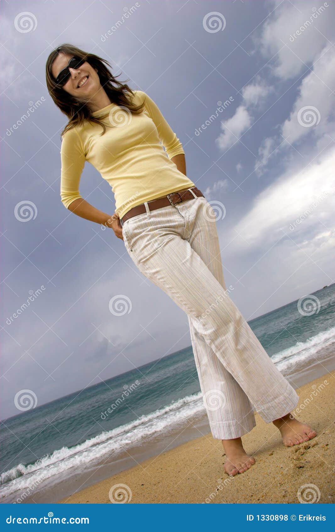 Woman Body Beautiful Beach / Girl on beautiful beach. stock photo