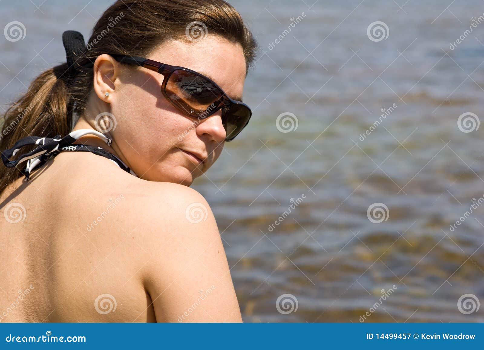 Woman at the Beach in Sun Glasses Stock Image Image of photograph