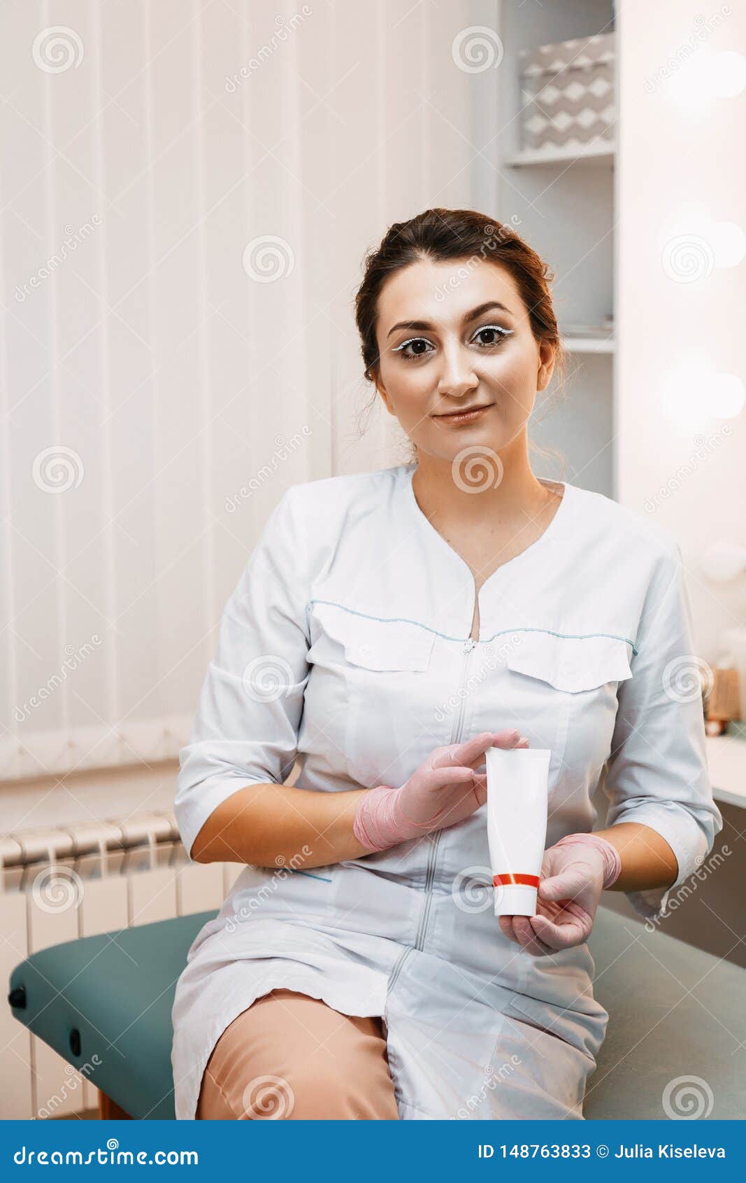 Woman Beautician Doctor At Work In Spa Center Portrait Of A Young Female Professional