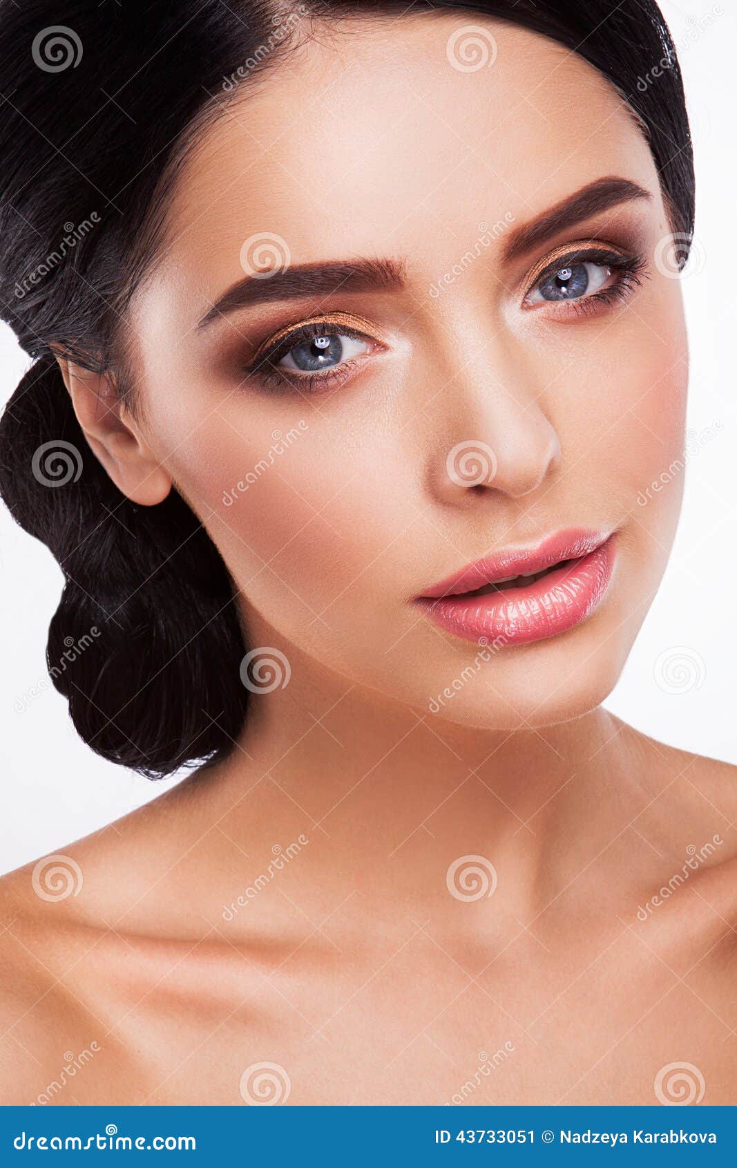 Woman With Beautiful Bright Makeup Stock Image Image Of Girl