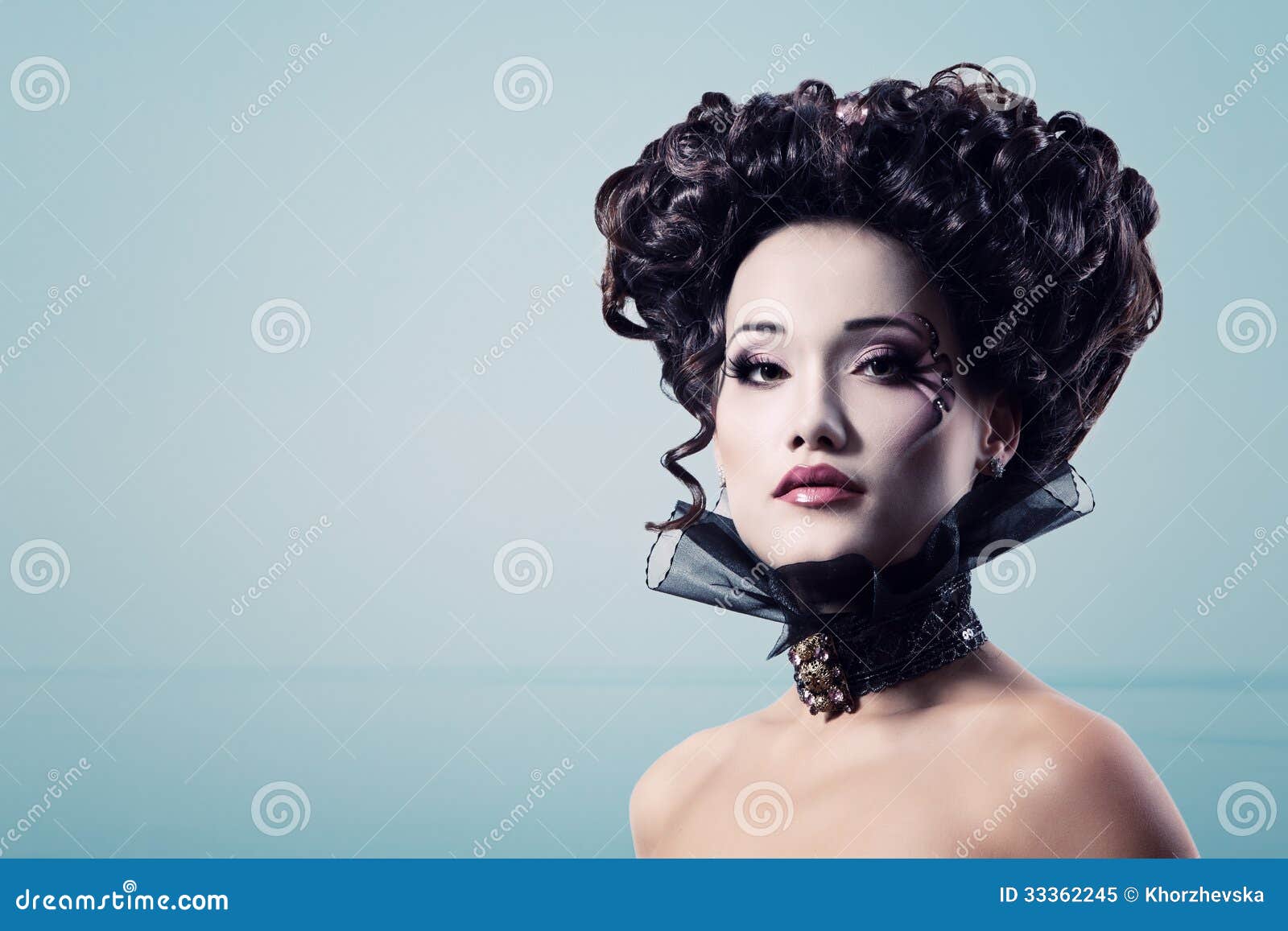 Woman Beautiful Halloween Vampire Baroque Aristocrat Stock Image ...