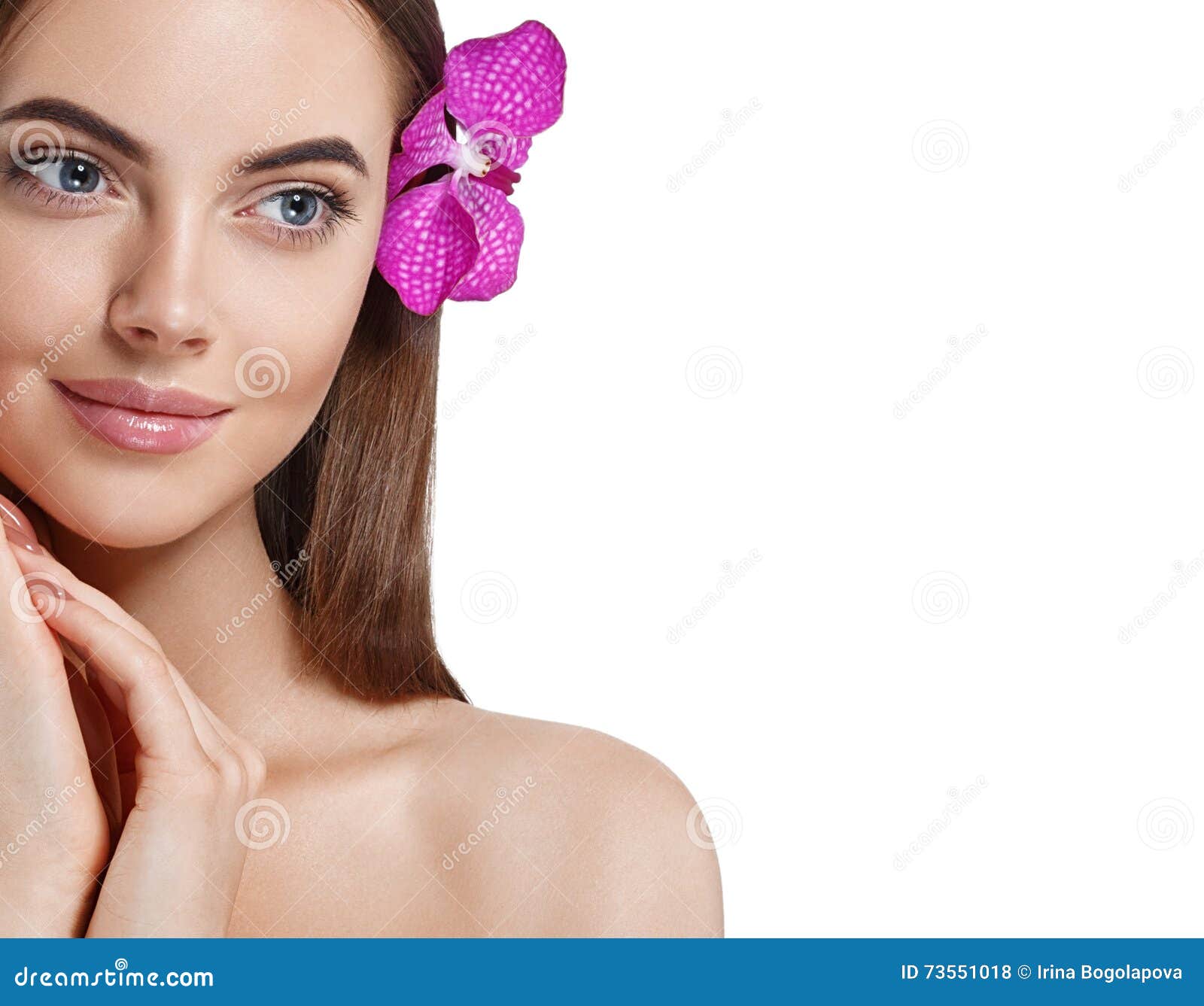 Woman Beautiful Portrait Flower Orchid Hair Studio Shot Isolated White Stock Photos - Free & Royalty-Free Stock Photos from Dreamstime Woman Beautiful Portrait Flower Orchid Hair Studio Shot Isolated White Stock Photos - Free & Royalty-Free Stock Photos from Dreamstime