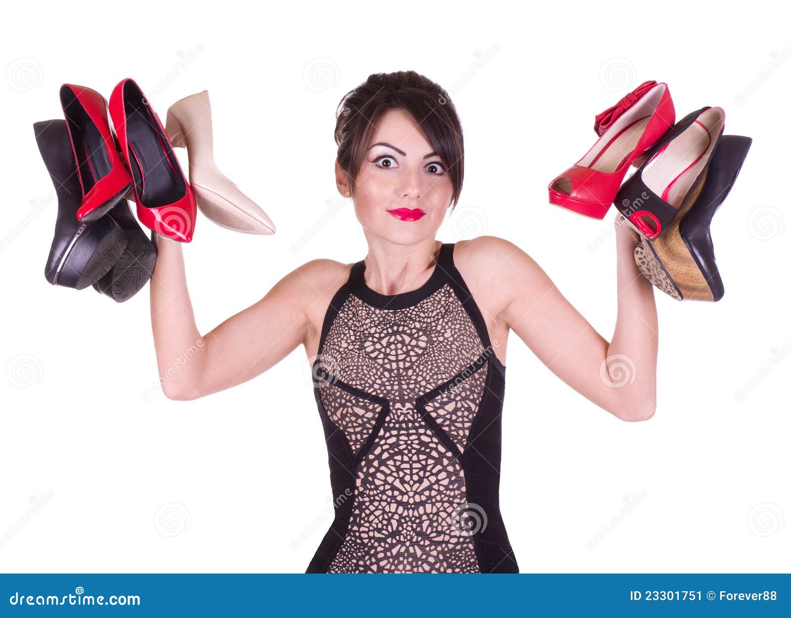 Woman with beautiful shoes stock image. Image of isolated 23301751