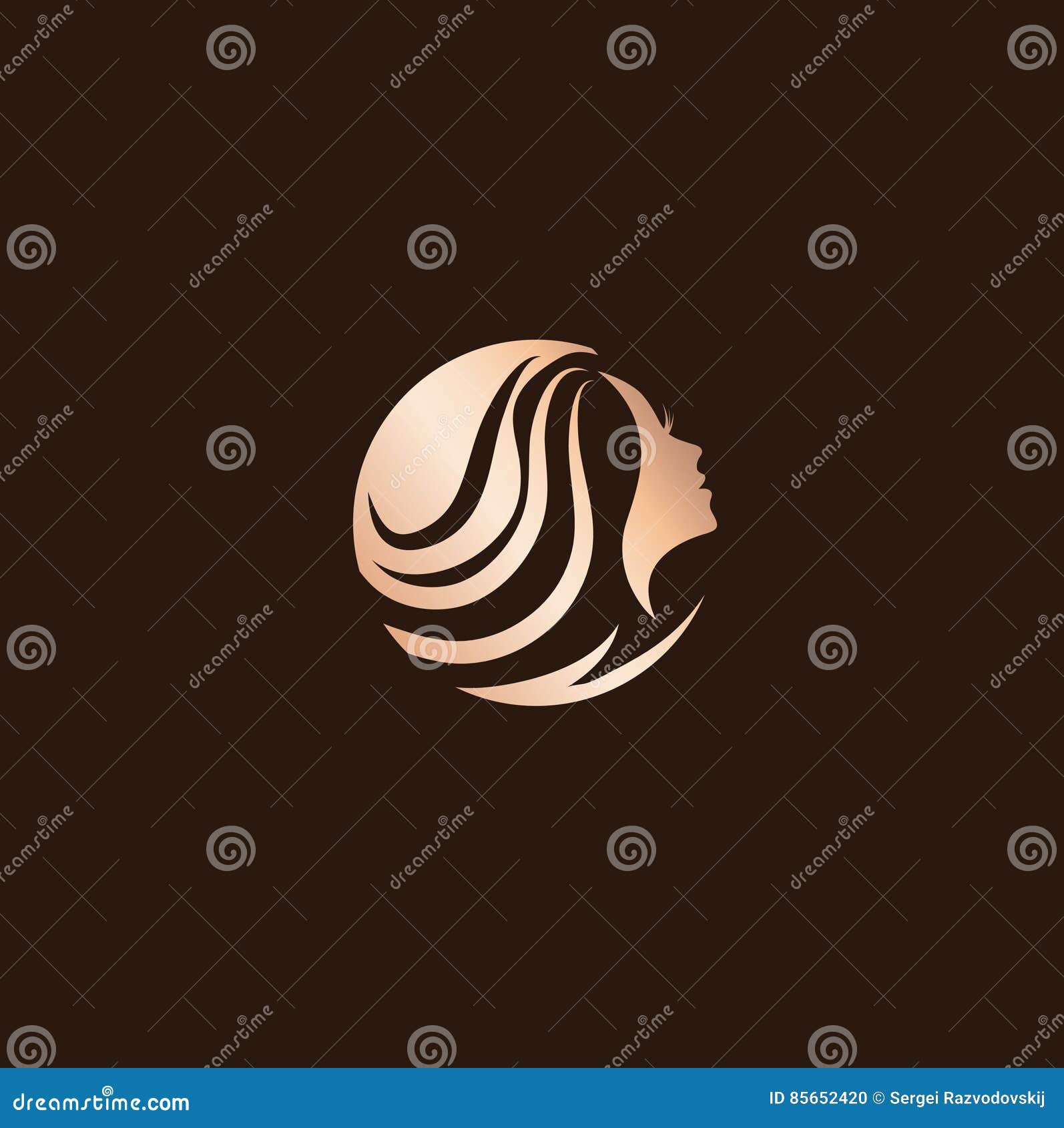 woman beauty hair salon logo 
