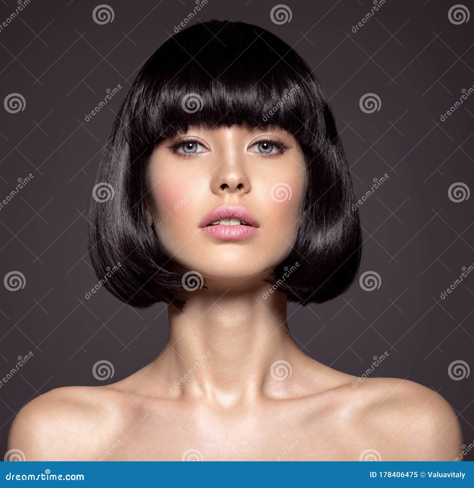 Woman with Beauty Short Black Hair - Posing at Studio Stock Image - Image of women, style: 178406475 Woman with Beauty Short Black Hair - Posing at Studio Stock Image - Image of women, style: 178406475