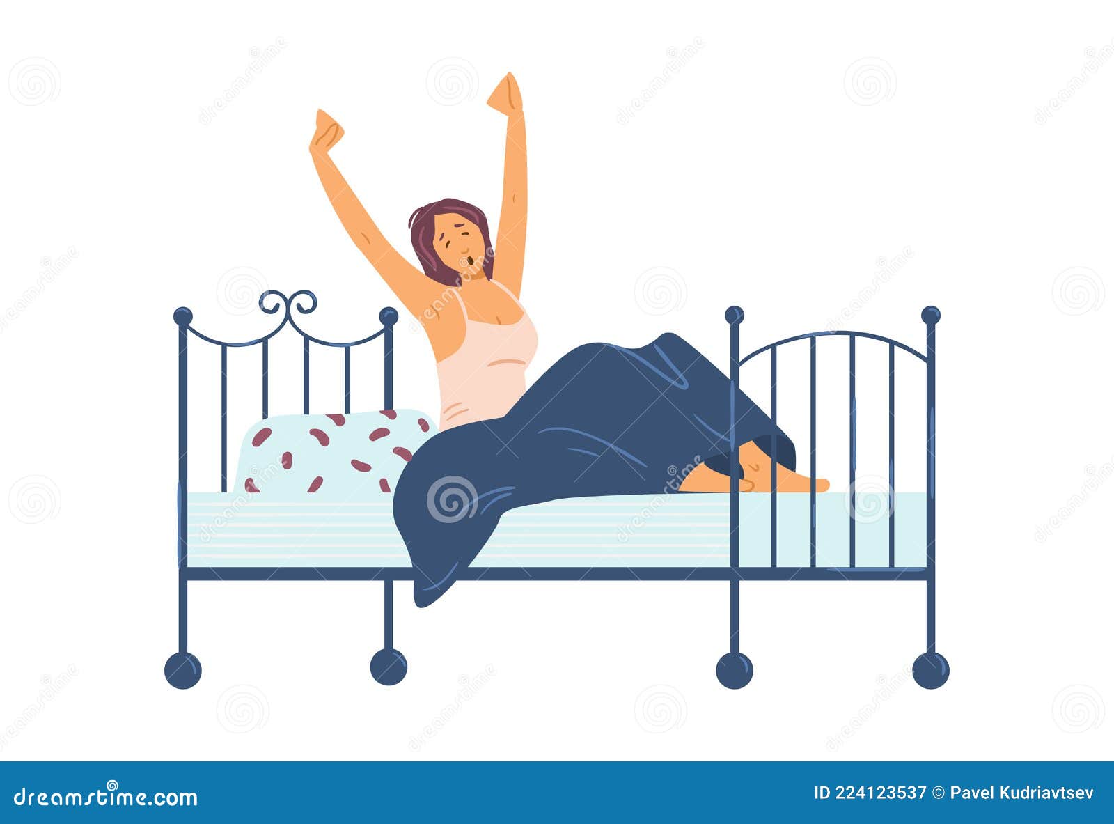 Bed falling. Нарушение сна. Рисунок-женщина перед сном. Совершенный: Пробуждение - vector. Здоровый сон картинки.