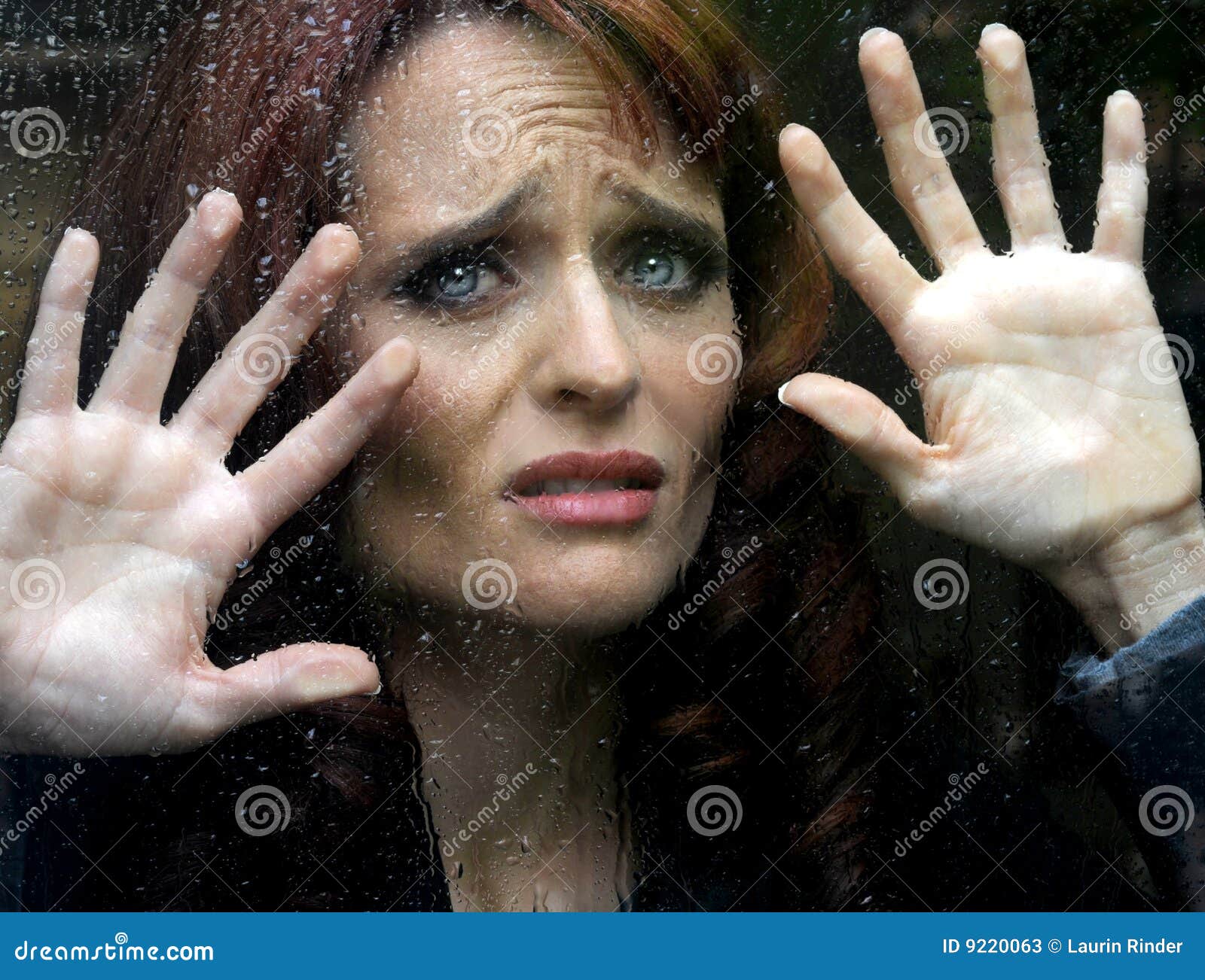 Scared face of woman Stock Photo by ©rainfall 49680905