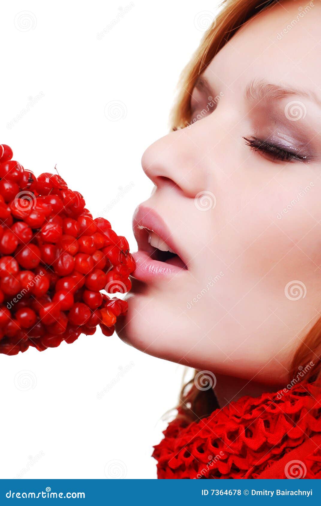 Woman with berries stock photo. Image of lifestyles, human 7364678