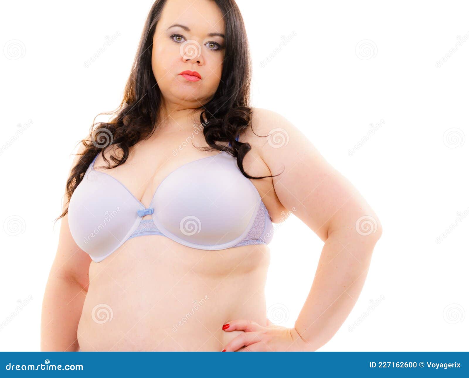 Woman Big Breast Wearing Bra Stock Photo - Image of mature