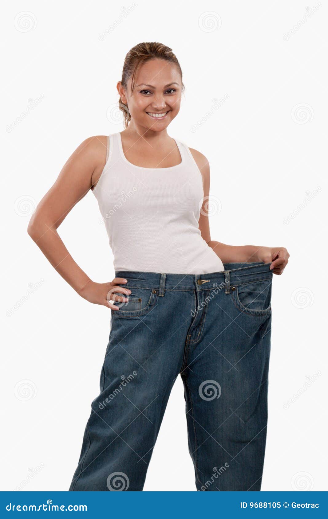 Woman in big pants stock image. Image of body, female - 9688105