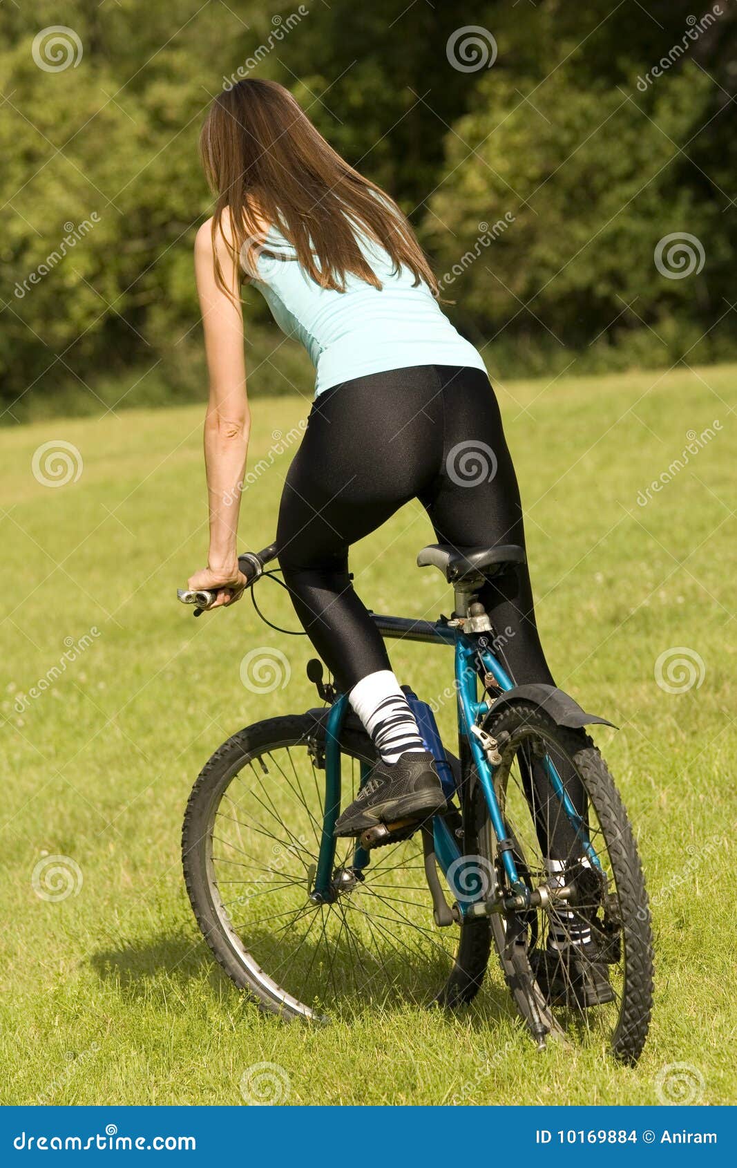 Woman on bike stock photo. Image of recreation, bicycle - 10169884