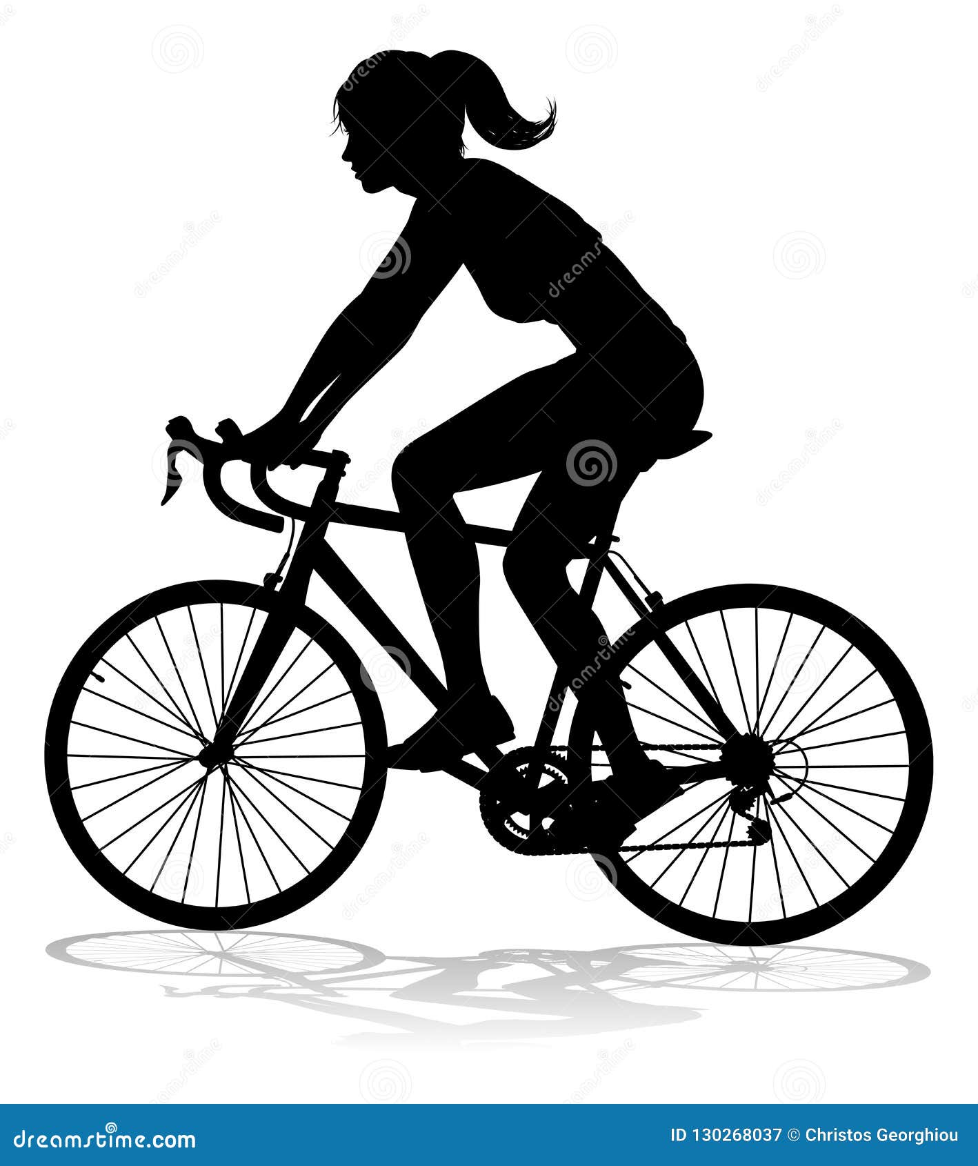 Girl On Bike Clipart