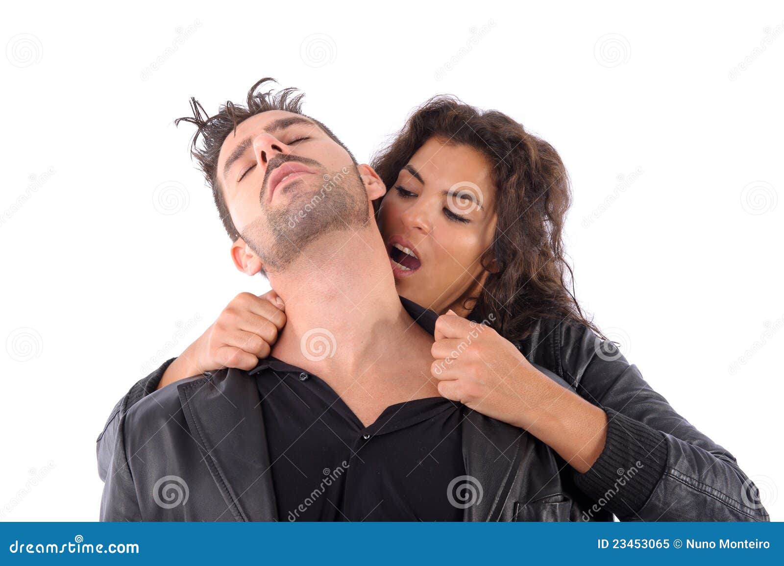 Woman bite on man stock image. Image of hungry, beautiful 23453065