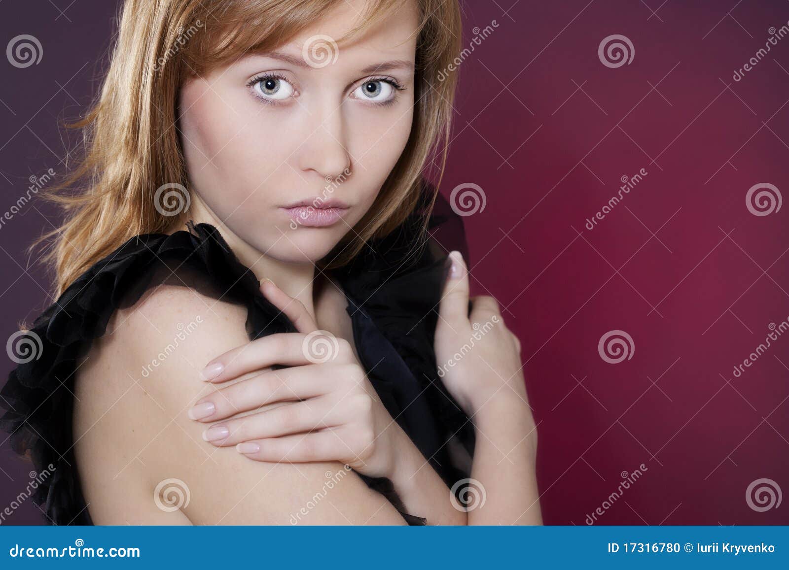 Woman in black dress stock photo. Image of lovely, looking - 17316780