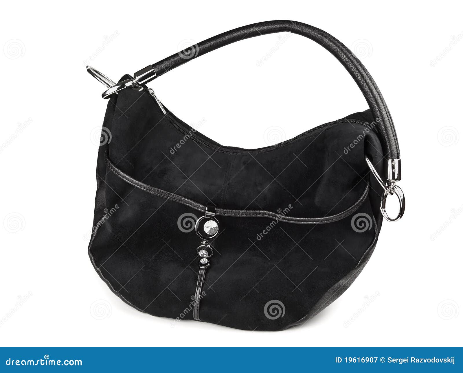 Woman black handbag stock image. Image of modern, single - 19616907