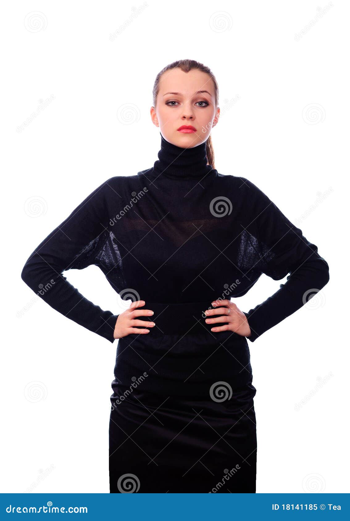 Woman In Black Turtleneck Sweater Royalty Free Stock Photo - Image ...