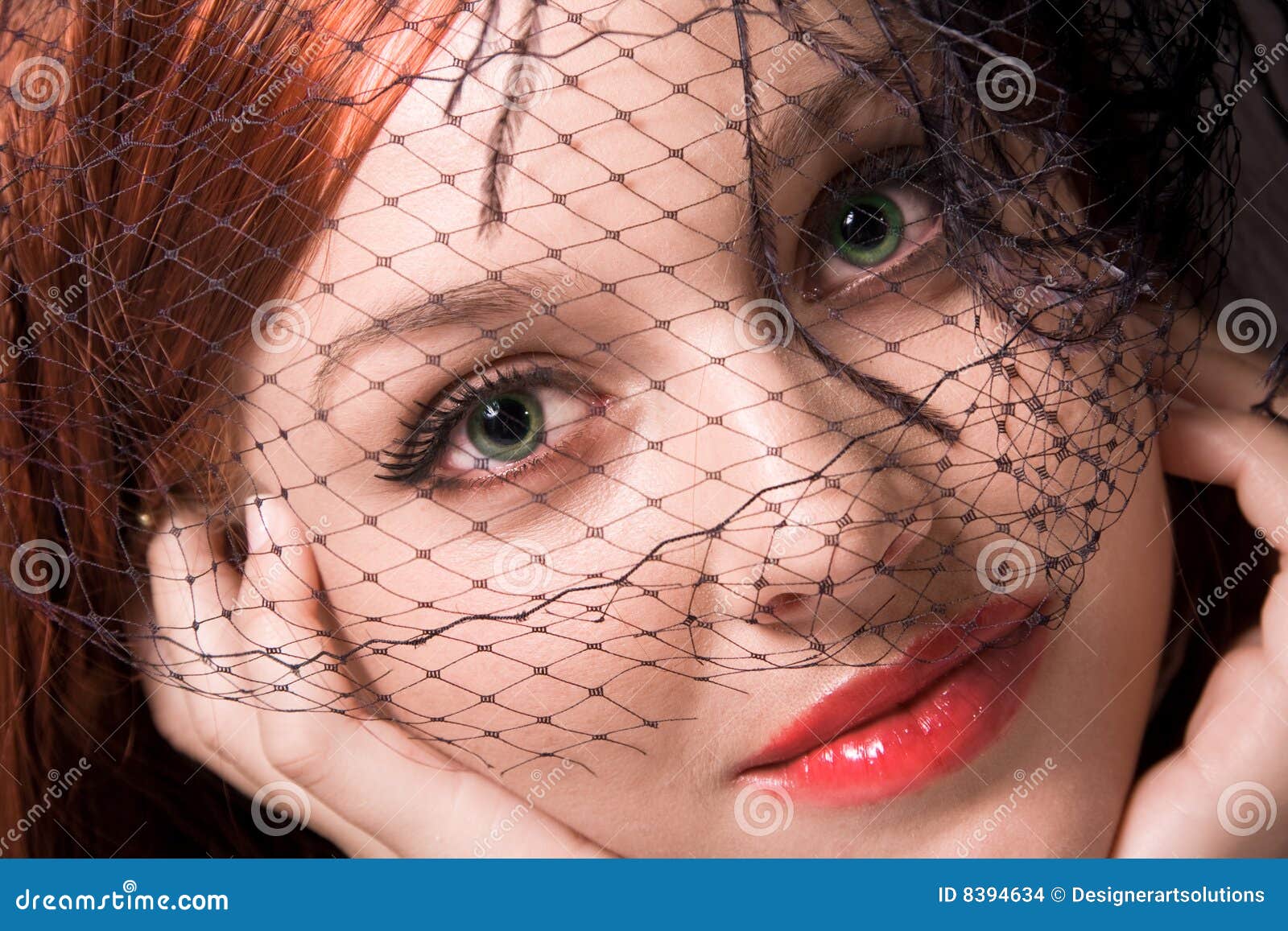 Woman in black veil stock photo. Image of caucasian, eyes 8394634