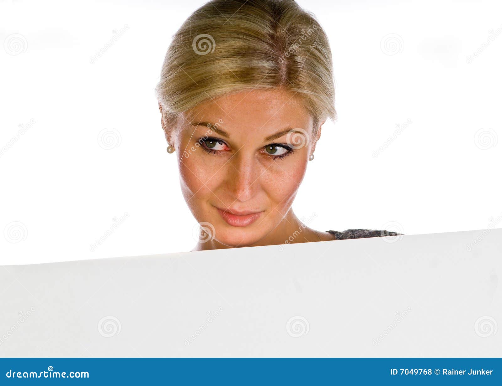 Woman with board stock photo. Image of look, isolated - 7049768