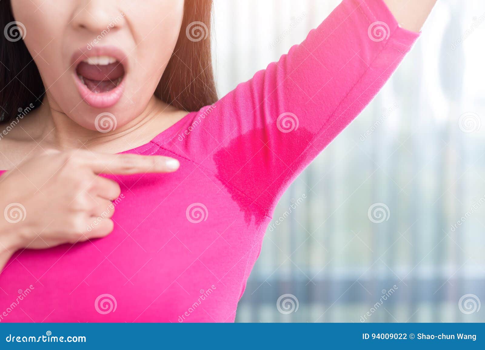 Woman with body odor stock photo. Image of perspire, problem 94009022