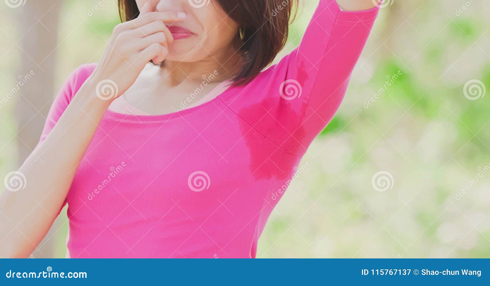 Woman with Body Odor Problem Stock Image Image of outdoor, dirty