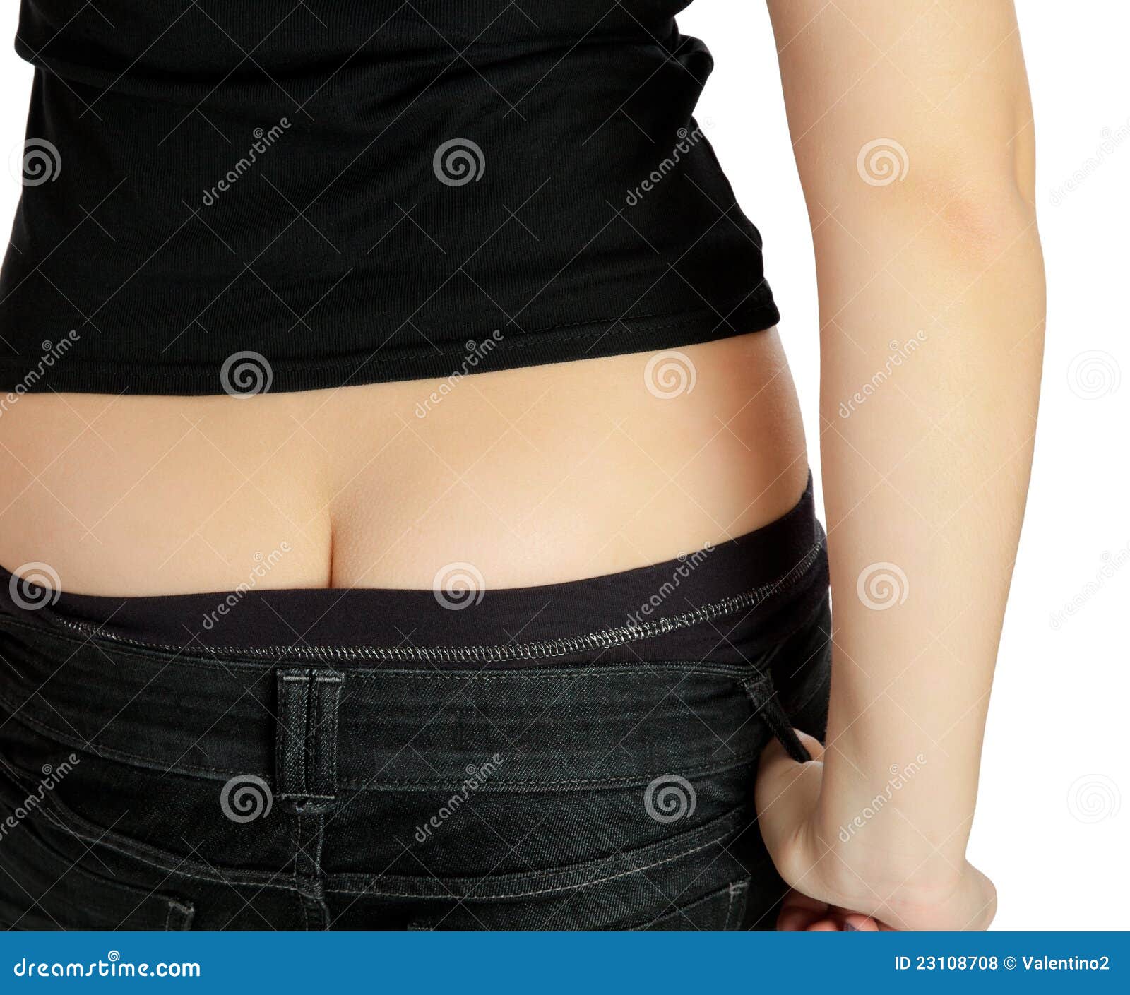 Woman Bottom Wearing Black Leather Pants Stock Photo CartoonDealer