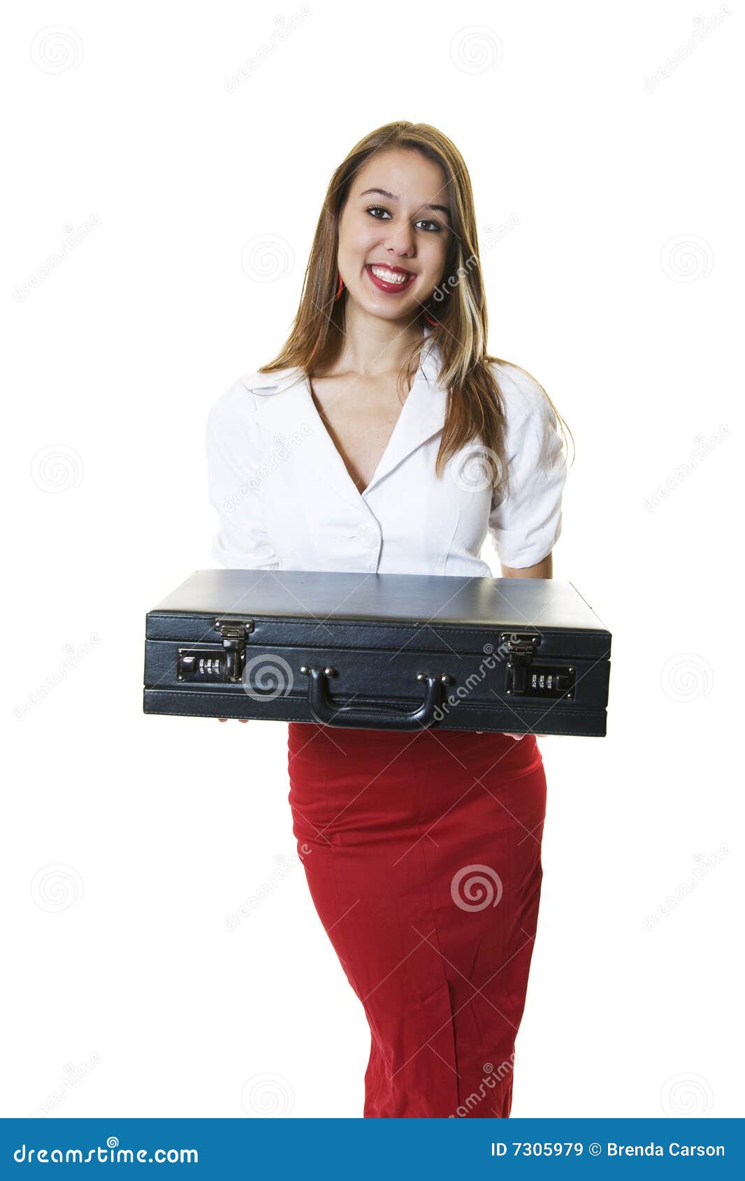 Woman with Briefcase stock image. Image of briefcase, 7305979