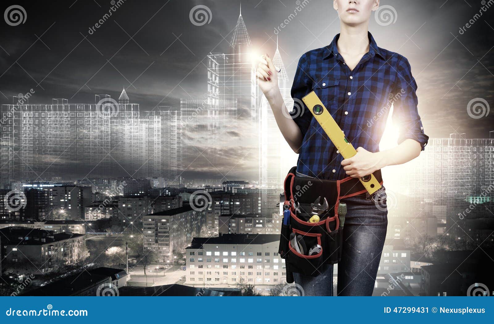 Woman Builder Stock Image Image Of Engineer Constructor 47299431