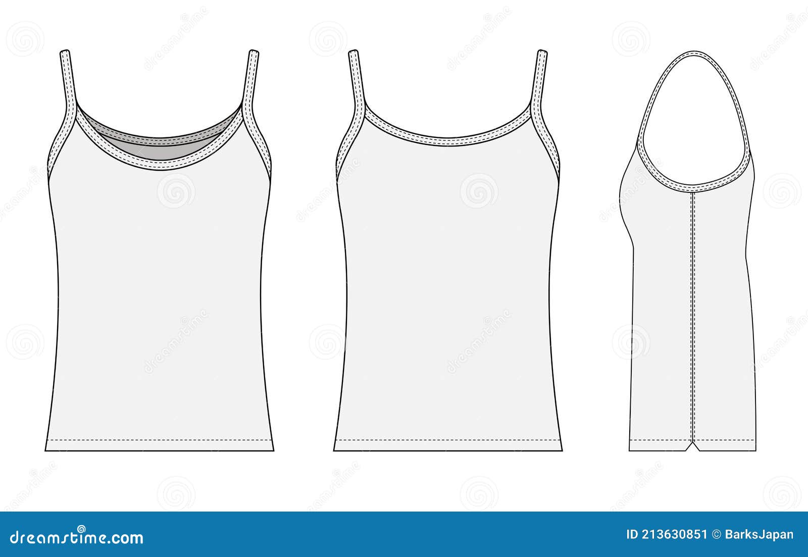 Woman Camisole Dress Template Vector Illustration Stock Vector ...