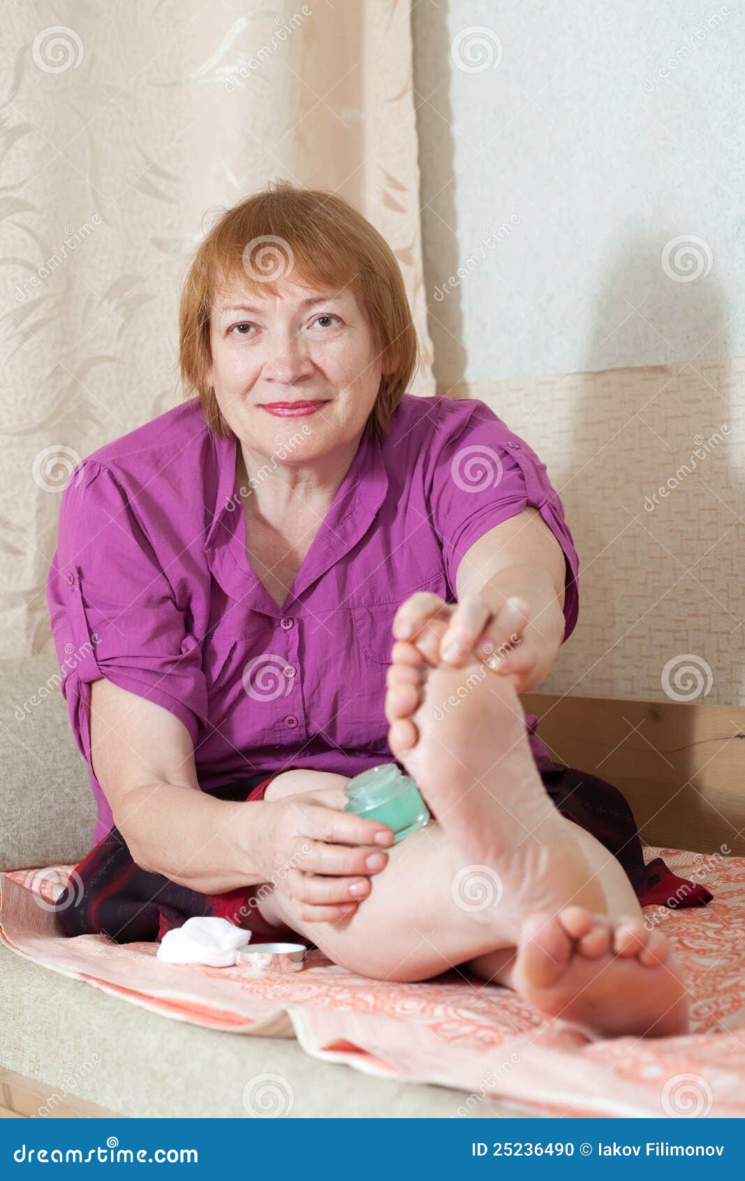 Woman Caring for the Nails on Your Feet Stock Photo Image of cure