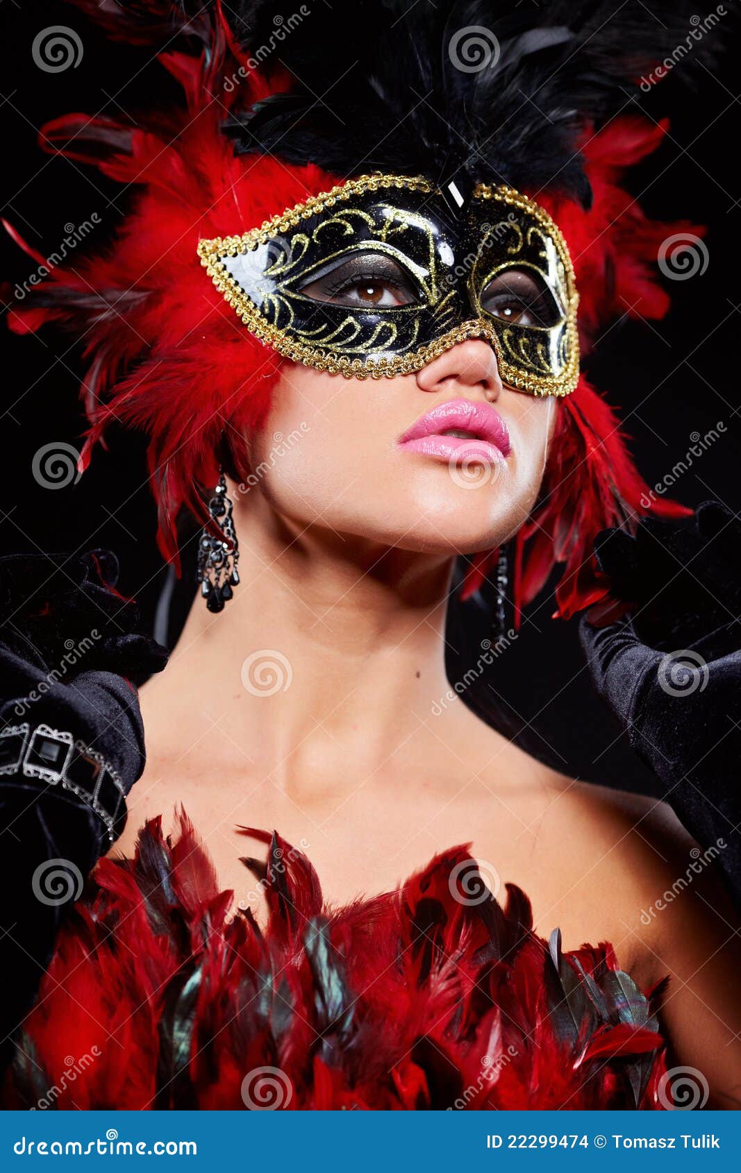 Woman with carnival mask stock photo. Image of head, beautiful 22299474