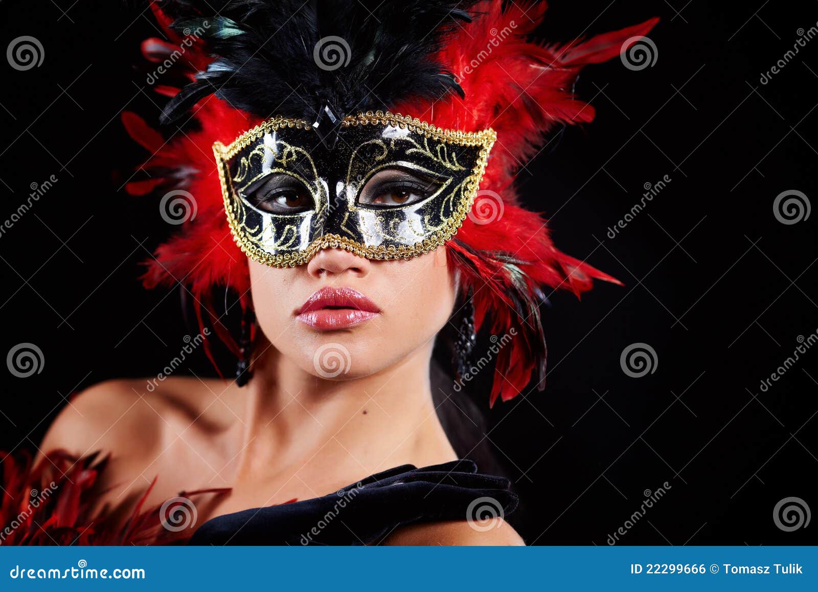 Woman with carnival mask stock photo. Image of accessory 22299666