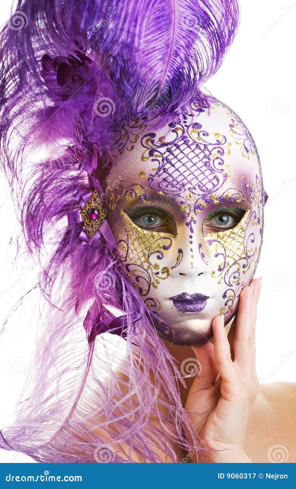Woman in carnival mask stock image. Image of blue, carnival 9060317
