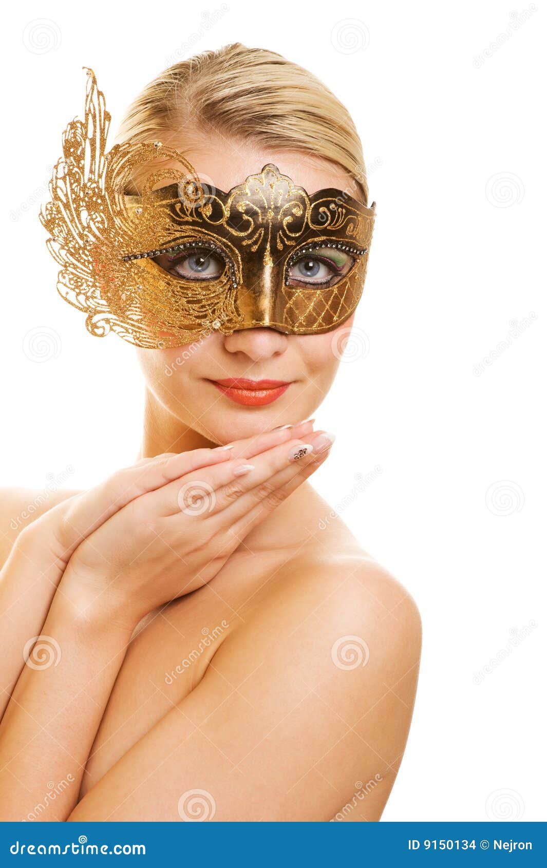 Woman with carnival mask stock photo. Image of festival 9150134