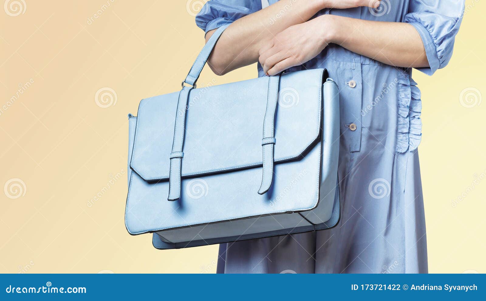 light blue messenger bag