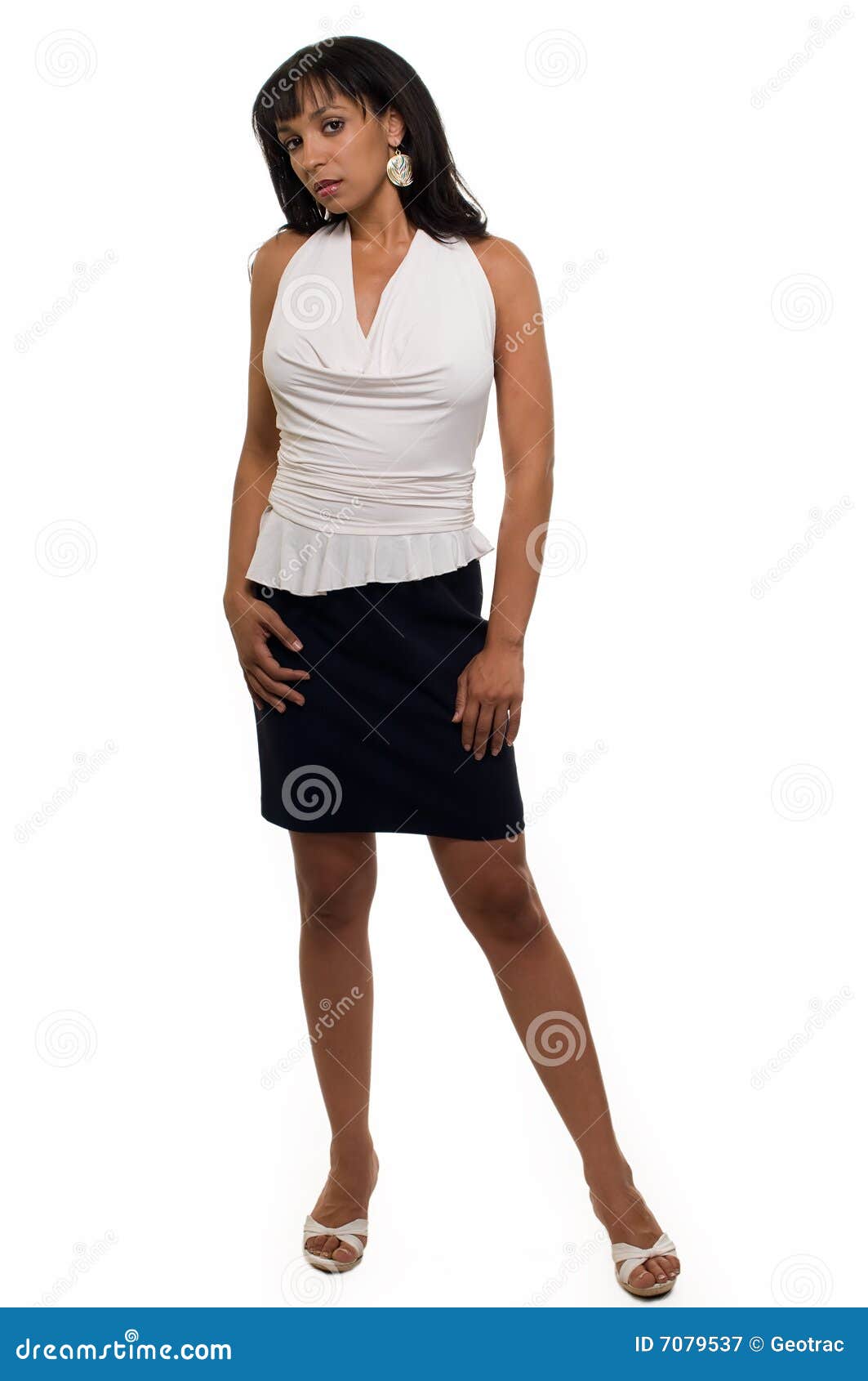Woman in casual fashion stock image. Image of skirt, woman - 7079537