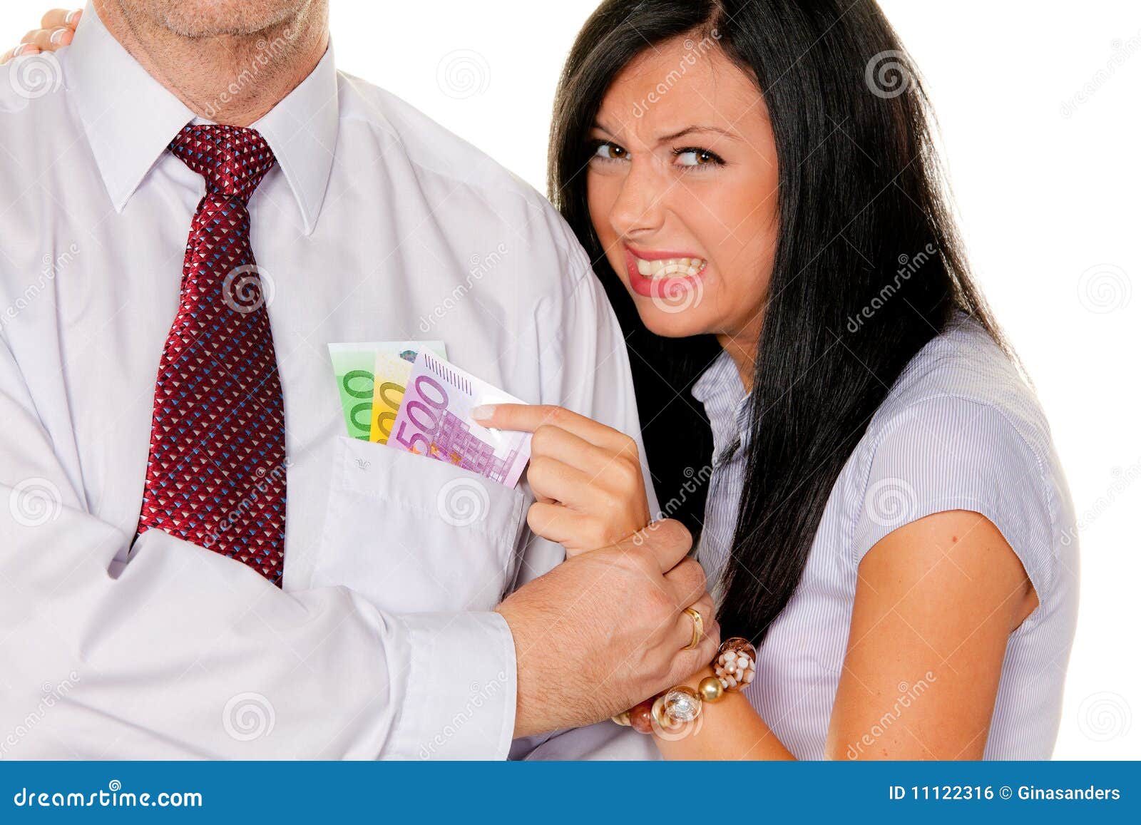 Woman caught taking money stock photo. Image of body 11122316