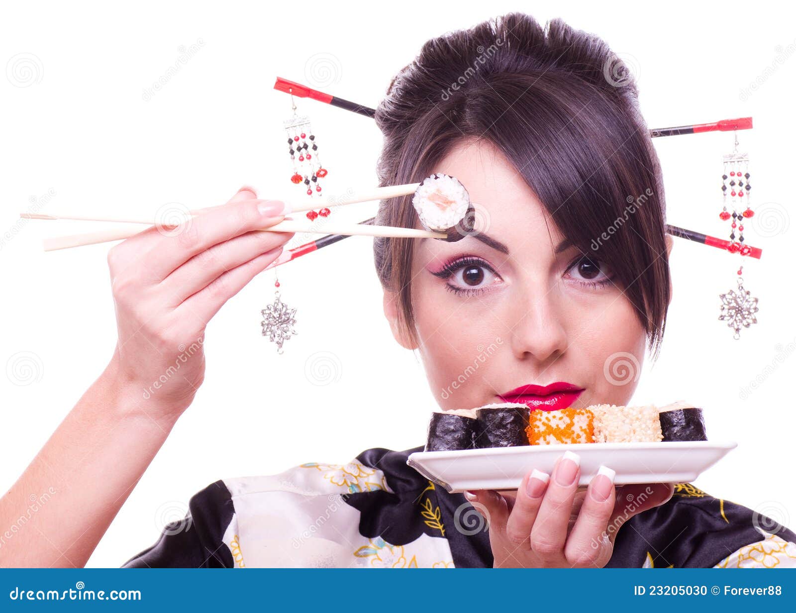Body sushi stock photo. Image of isolated, beautiful 