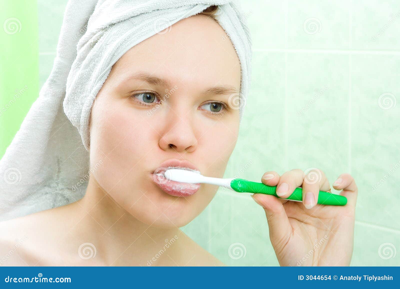 Woman Clean Teeth Toothbrush Stock Photo Image of healthy, lady 3044654