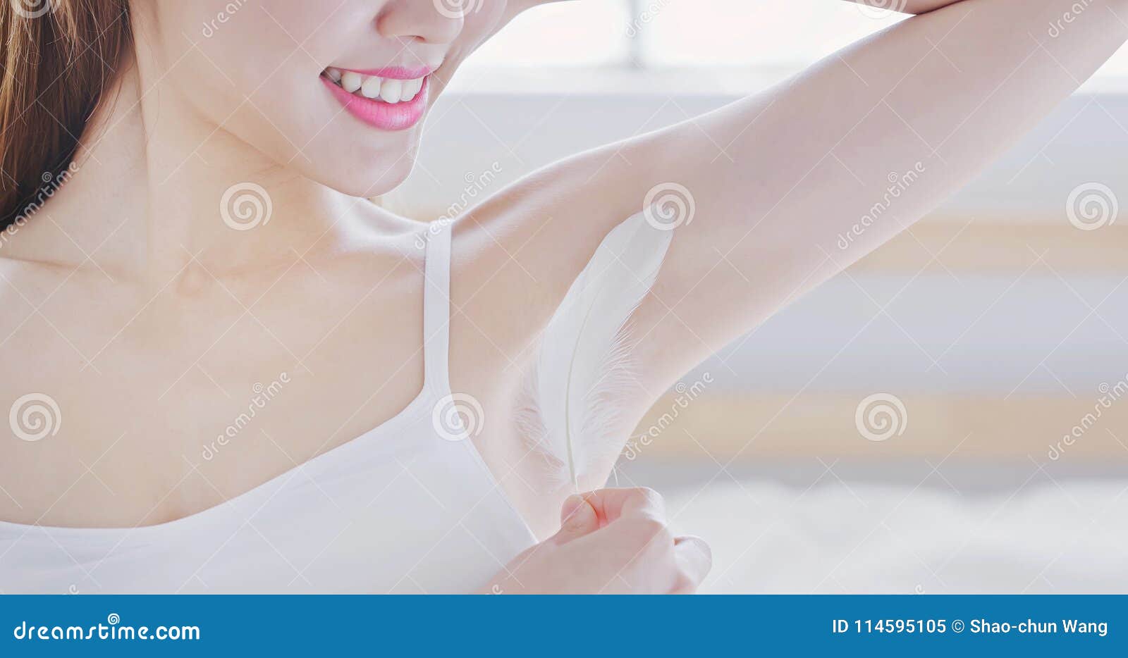 woman with clean underarm